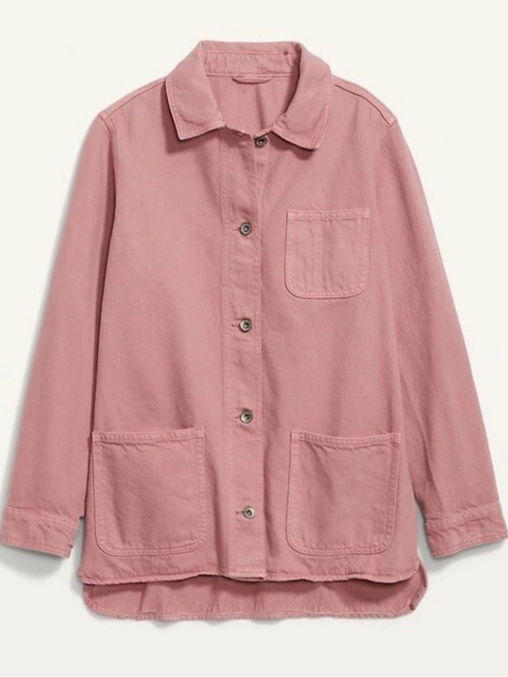 Old Navy Dusty Rose Utility Button-Front Jacket
